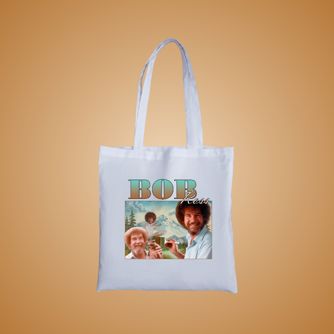 Happy Little Trees 90's Montage Tote Bag