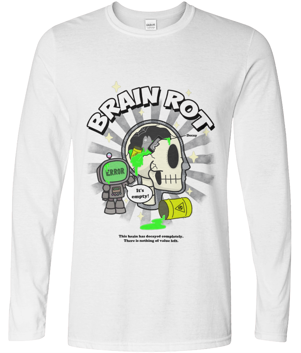 Brain Rot Long Sleeve Graphic Tee