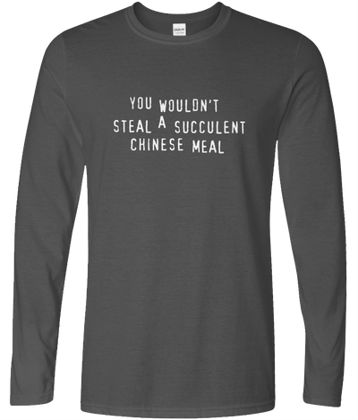 Chinese Meal Long Sleeve Text Tee