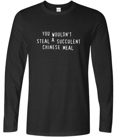 Chinese Meal Long Sleeve Text Tee