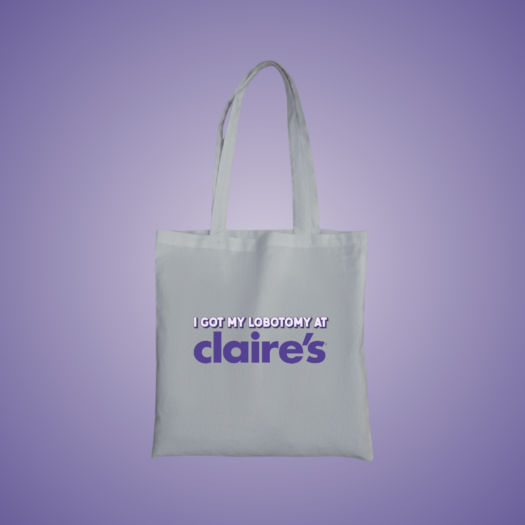 Claire's Lobotomy Text Tote Bag