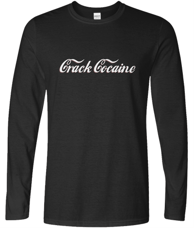 Crack Long Sleeve Text Tee
