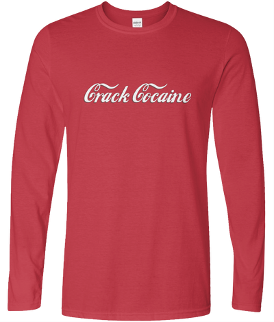 Crack Long Sleeve Text Tee