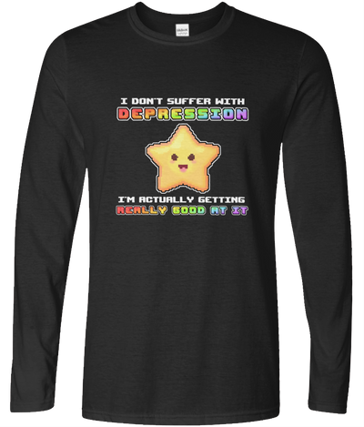 I Don't Suffer Depression Long Sleeve Graphic Tee
