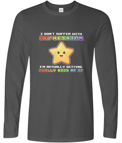 I Don't Suffer Depression Long Sleeve Graphic Tee
