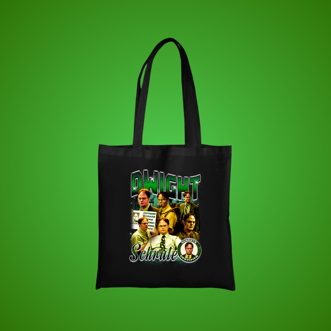 Office Worker 90's Montage Tote Bag (Green)