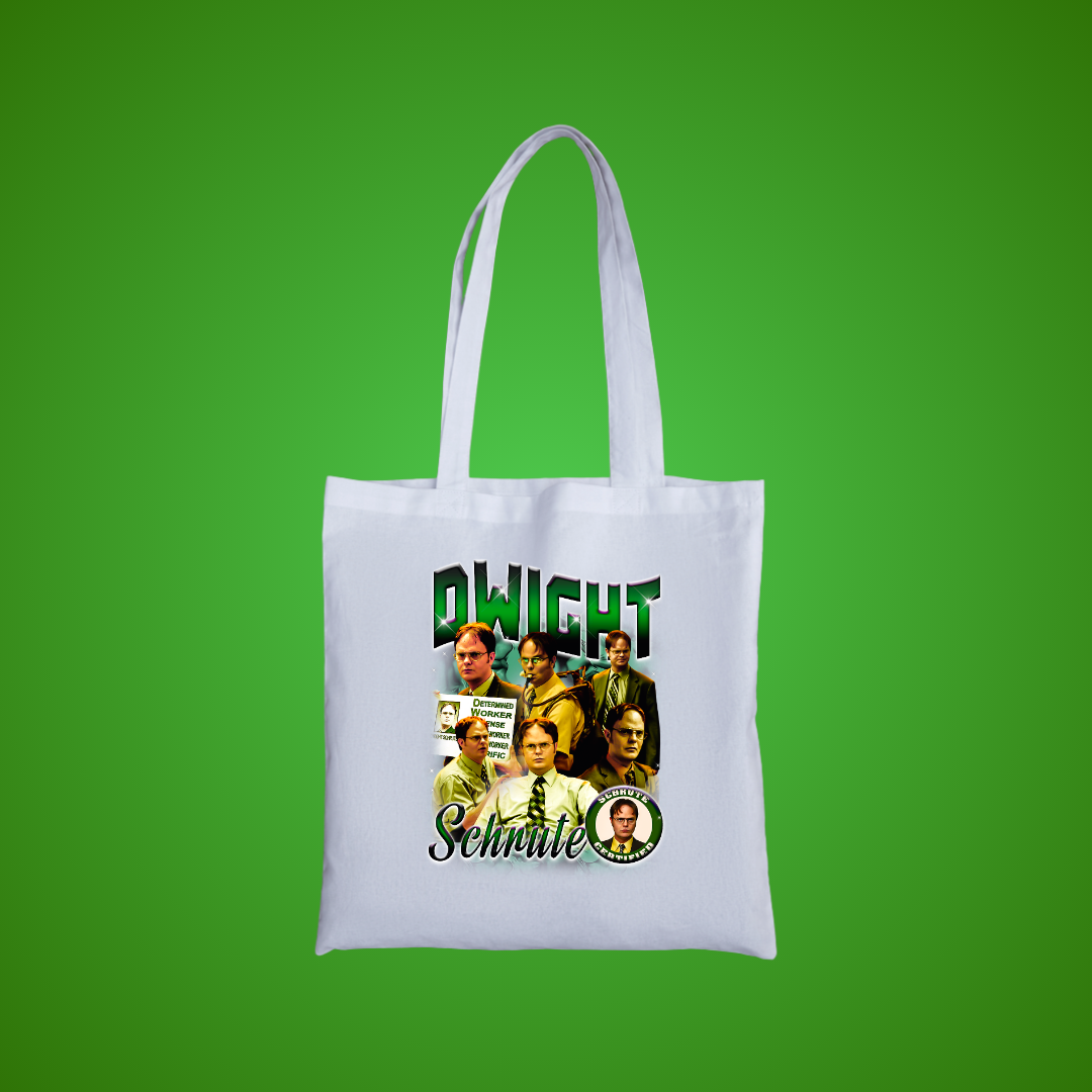 Office Worker 90's Montage Tote Bag (Green)