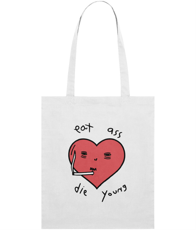 Eat Ass, Die Young Graphic Tote Bag