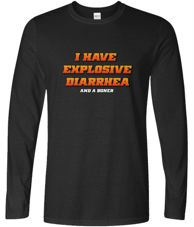 Explosive Diarrhea Long Sleeve Text Tee