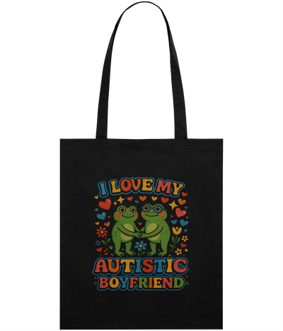 I Love My Autistic Boyfriend Graphic Tote Bag