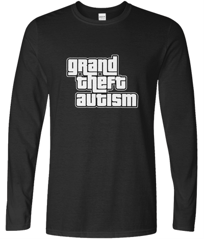 Grand Theft Autism Long Sleeve Text Tee