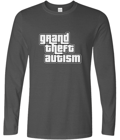 Grand Theft Autism Long Sleeve Text Tee