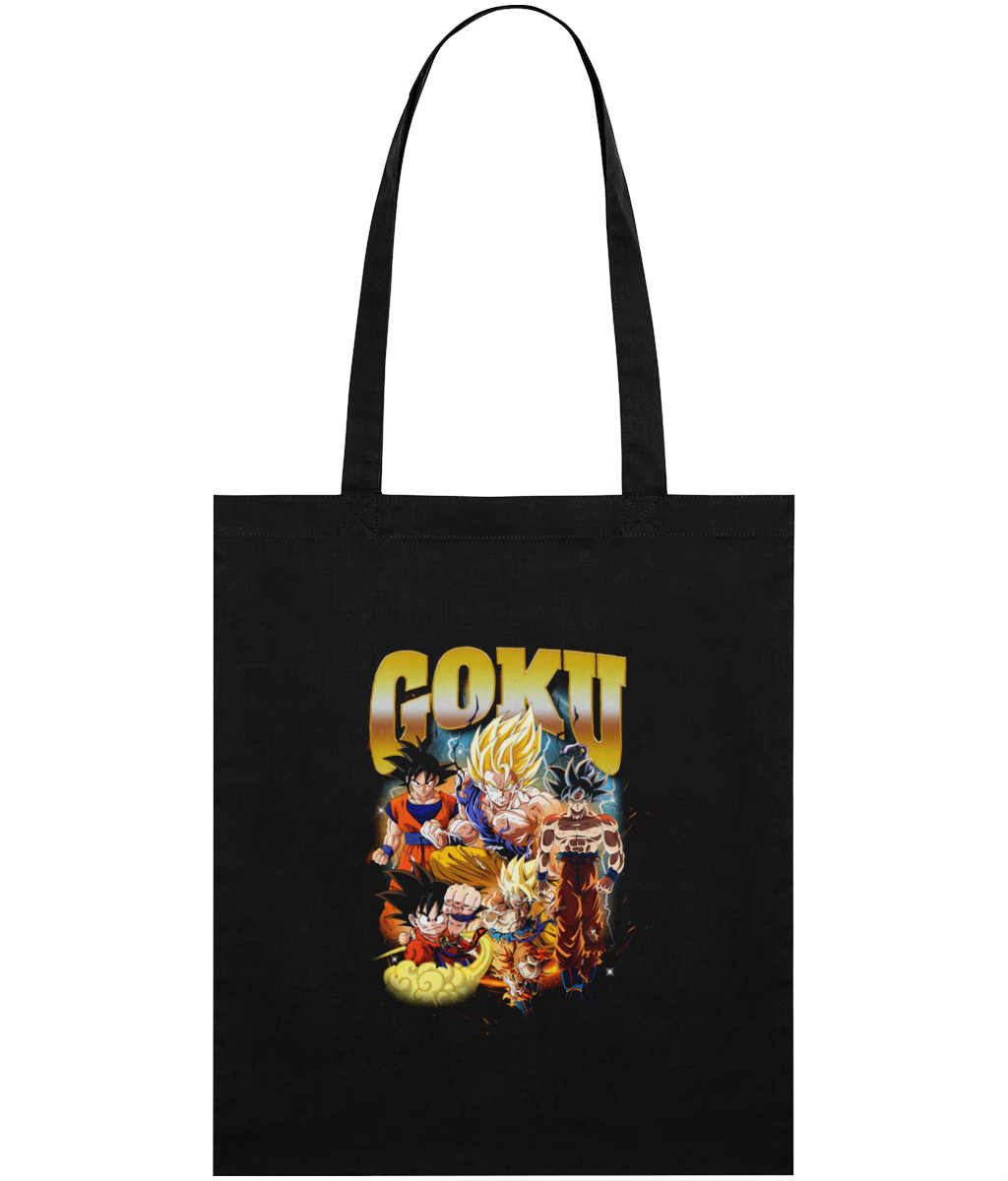 Goku Montage, Dragon Ball Z inspired Graphic Tote Bag