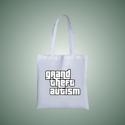 Grand Theft Autism Text Tote Bag