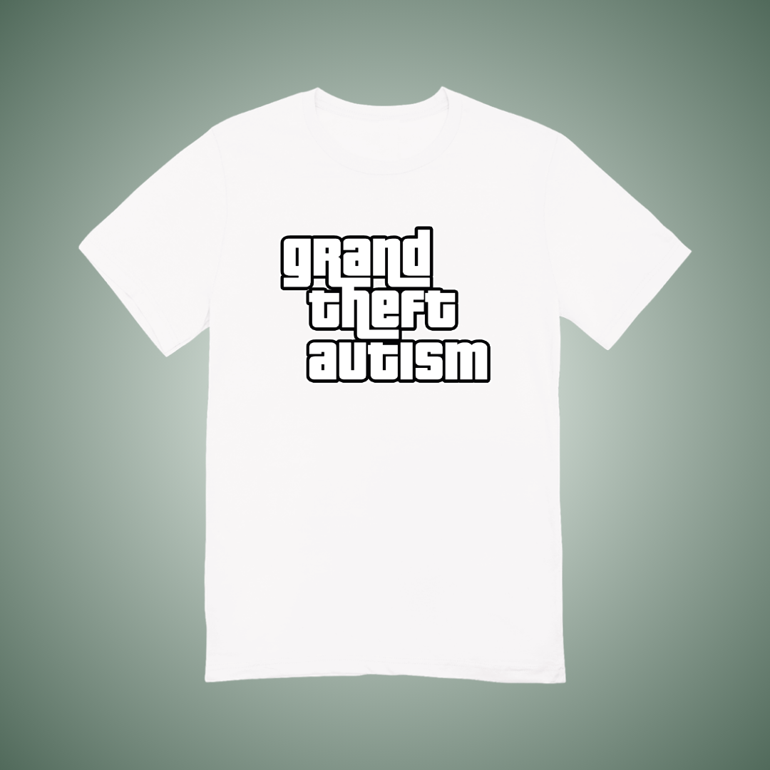 Grand Theft Autism Text Tee