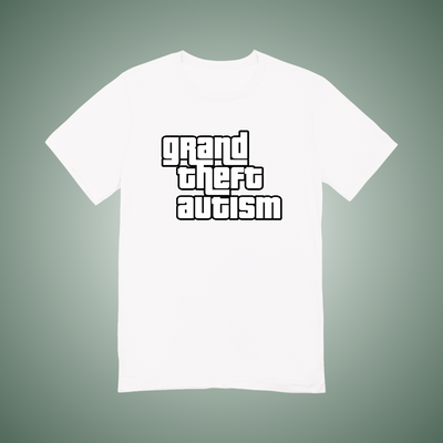 Grand Theft Autism Text Tee