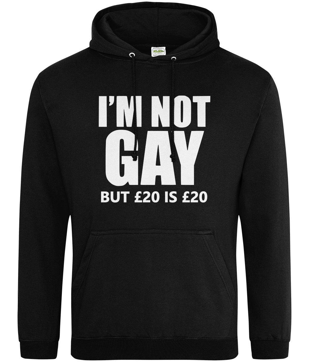 I'm Not Gay But Text Hoodie