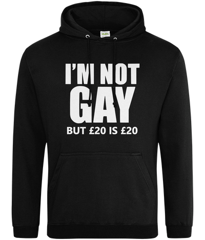 I'm Not Gay But Text Hoodie