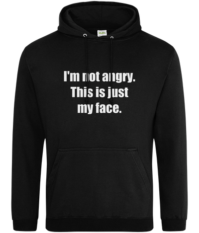 Just My Face Text Hoodie