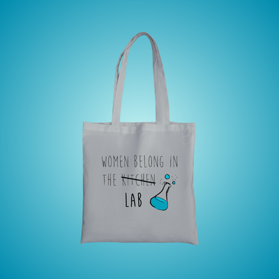 Women Belong in the Lab Graphic Tote Bag