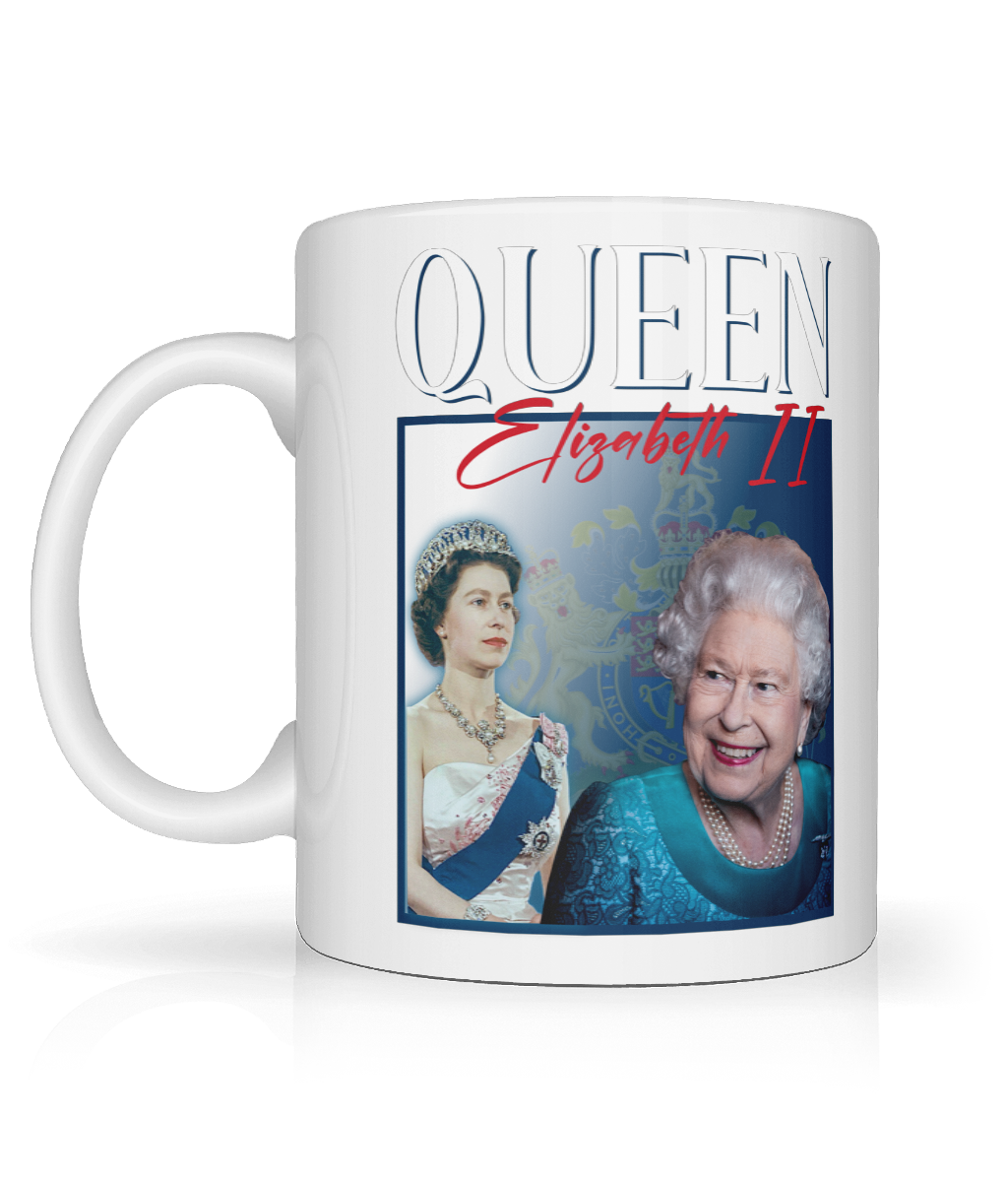 There is no Queen of England 90's Montage Mug