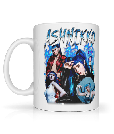 Blue Haired Rapper 90's  Montage Mug