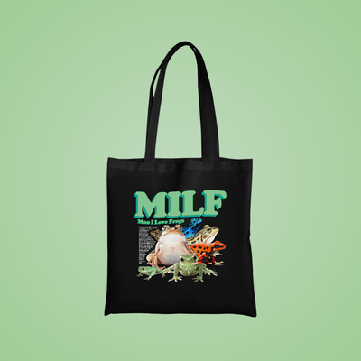 Man I Love Frogs Graphic Tote Bag
