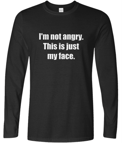 Just My Face Long Sleeve Text Tee