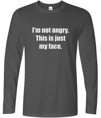 Just My Face Long Sleeve Text Tee