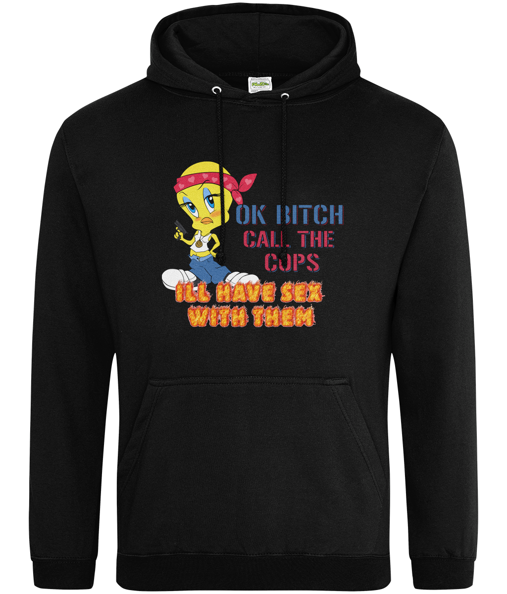 Ok Bitch Call The Cops Graphic Hoodie
