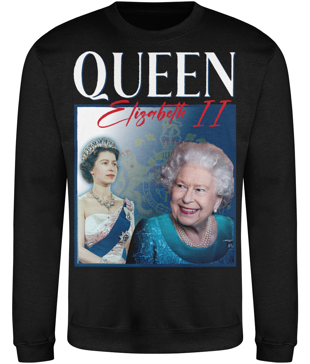 There is no Queen of England 90's Montage Sweatshirt