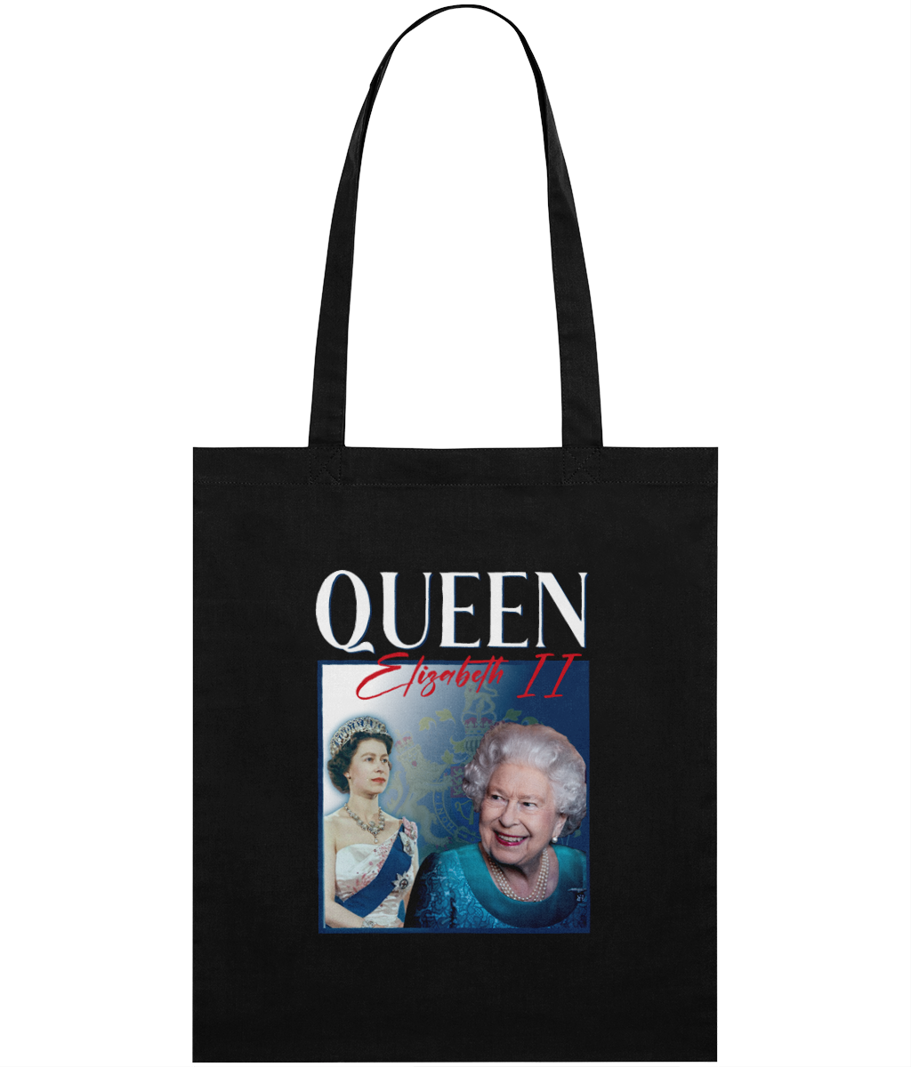 There is no Queen of England 90's Montage Tote Bag