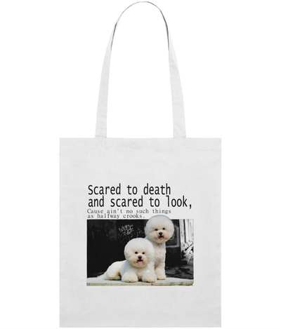 Scared to Death, Scared to Look Graphic Tote Bag