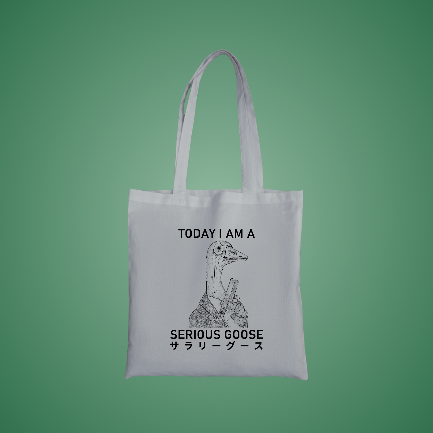 Serious Goose Graphic Tote Bag