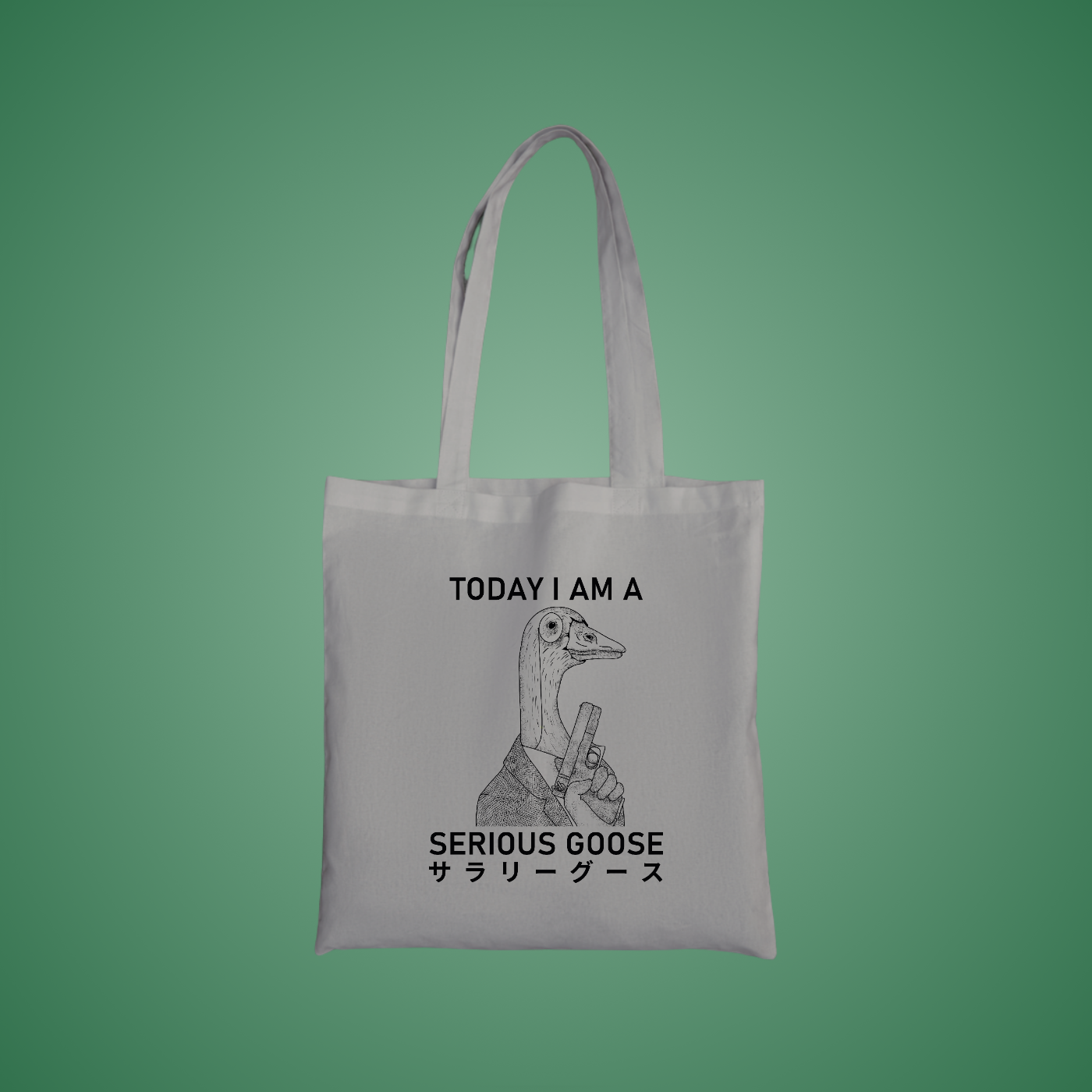 Serious Goose Graphic Tote Bag