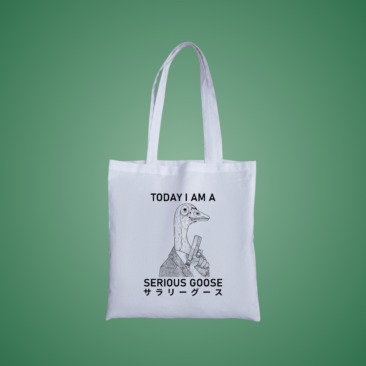 Serious Goose Graphic Tote Bag