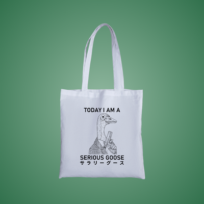 Serious Goose Graphic Tote Bag