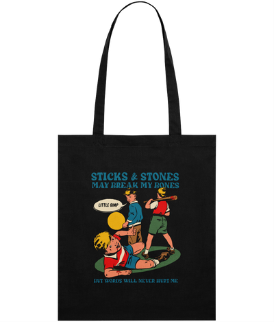 Sticks and Stones Graphic Tote Bag