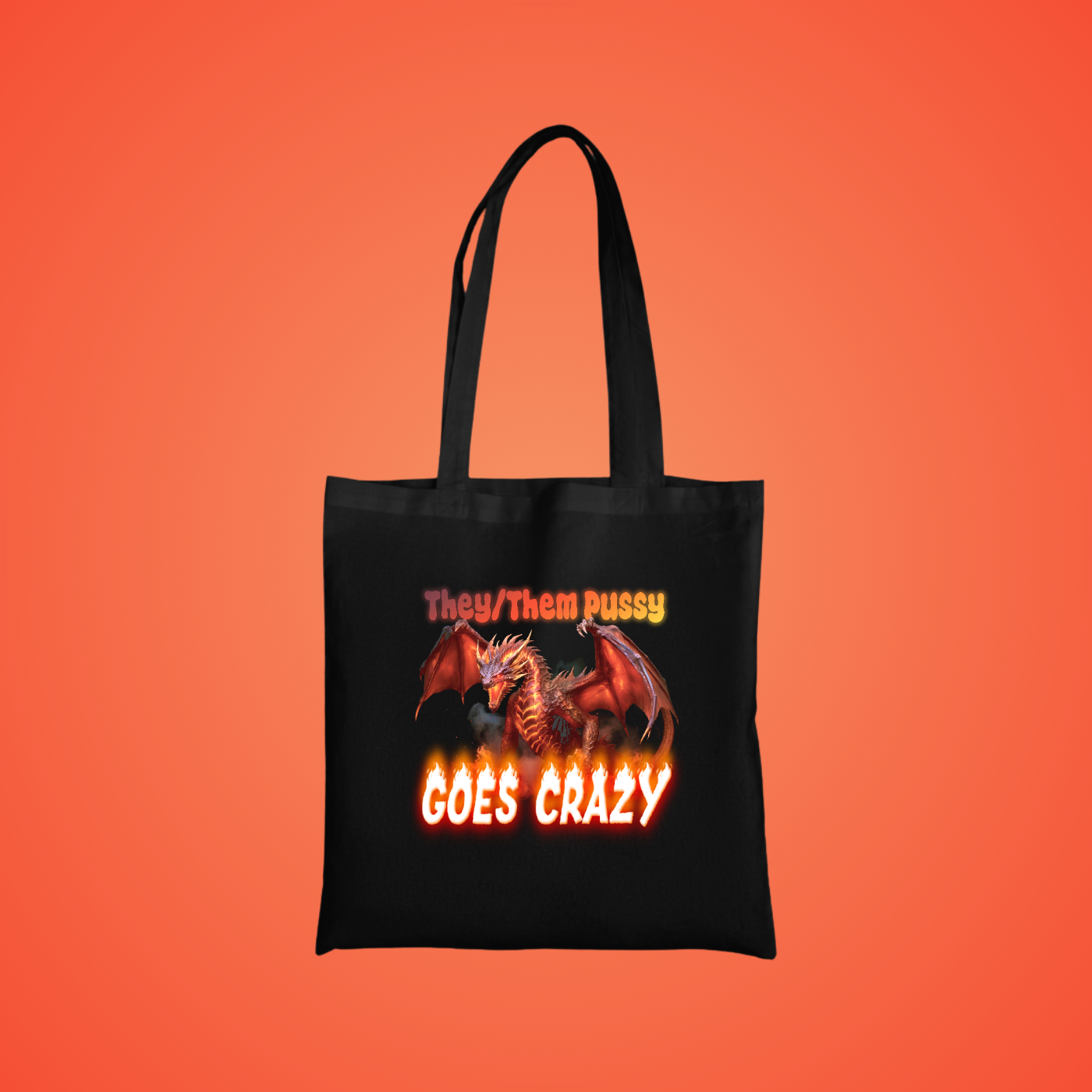 They/Them Pussy Graphic Tote Bag