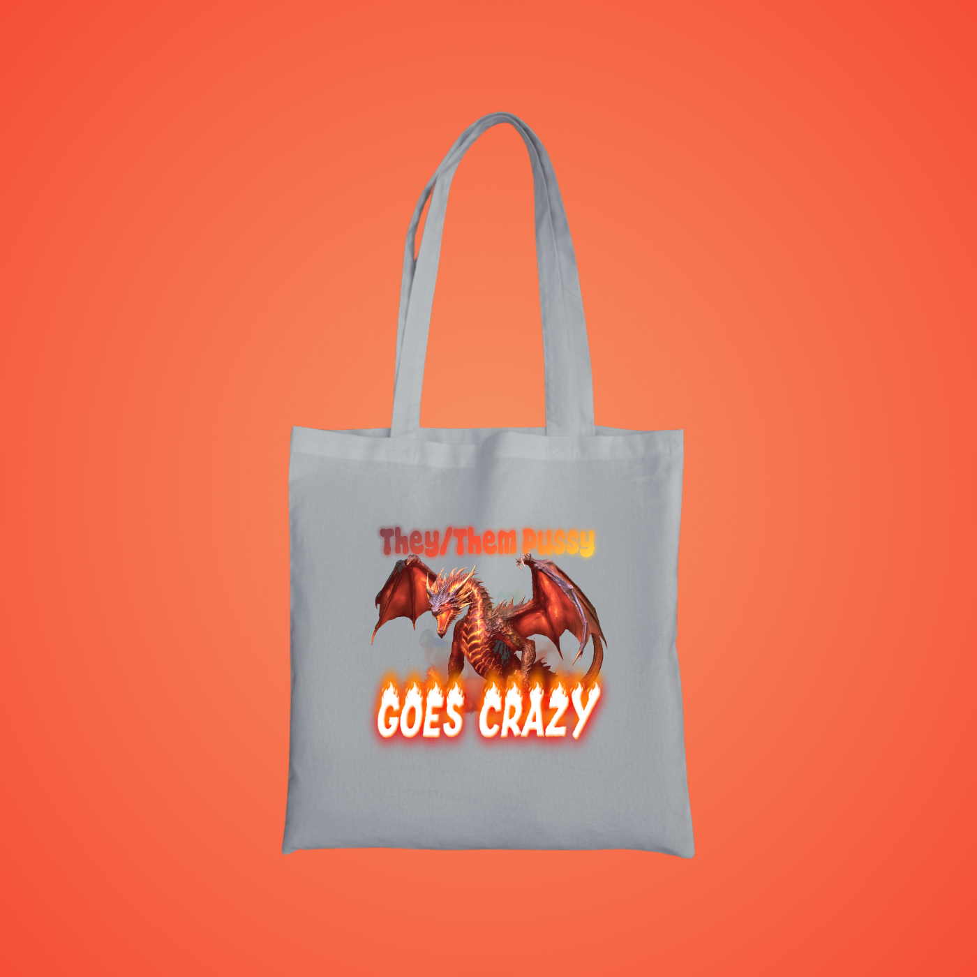 They/Them Pussy Graphic Tote Bag