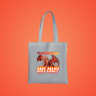 They/Them Pussy Graphic Tote Bag
