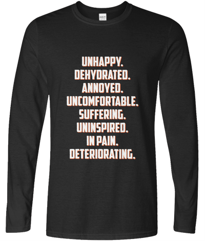 Unhappy Long Sleeve Text Tee