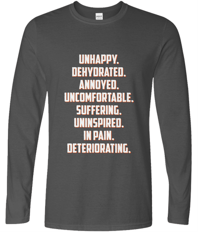 Unhappy Long Sleeve Text Tee