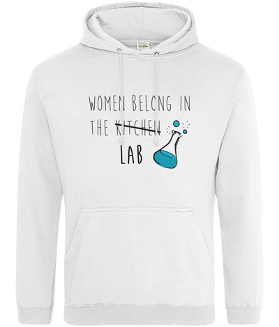 Women Belong In The Lab Text Hoodie