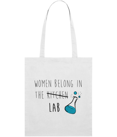 Women Belong in the Lab Graphic Tote Bag