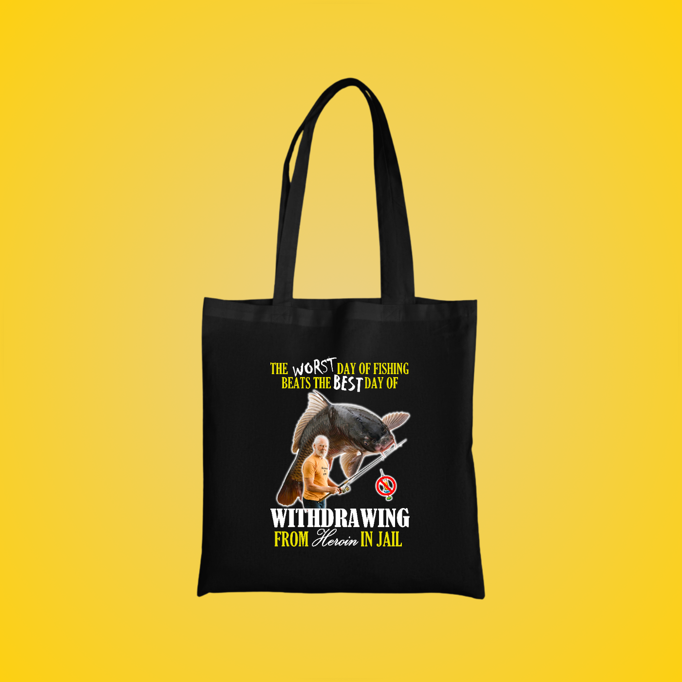 Worst Day of Fishing Graphic Tote Bag