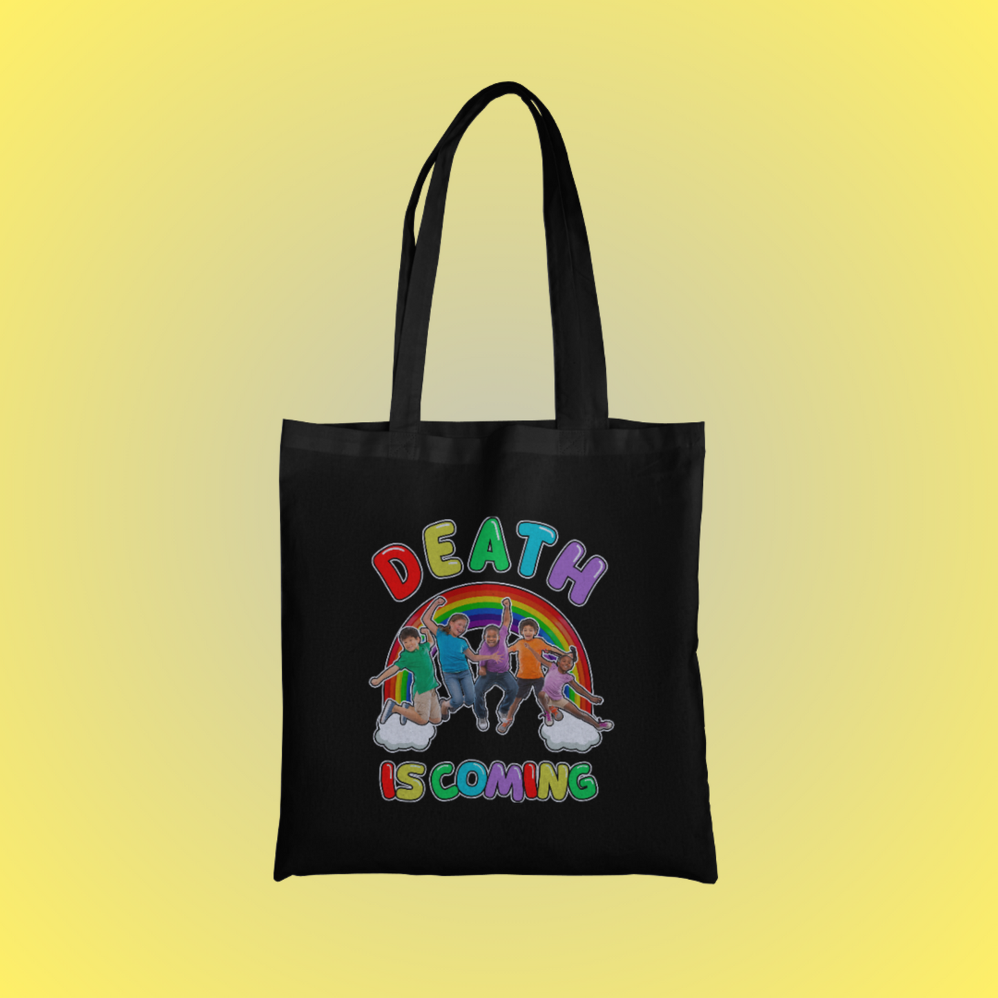 Death Is Coming Graphic Tote Bag