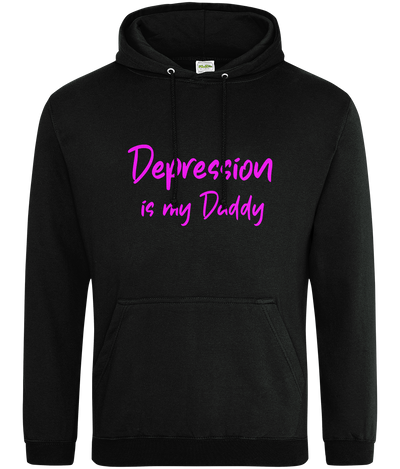 Depression Is My Daddy Text Hoodie