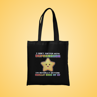 I Don't Suffer Depression Graphic Tote Bag