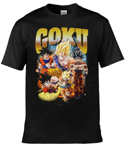 Goku Montage, Dragon Ball Z inspired Graphic Tee